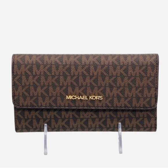 Michael Kors- Brown Travel Trifold Wallet - Picture 1 of 7